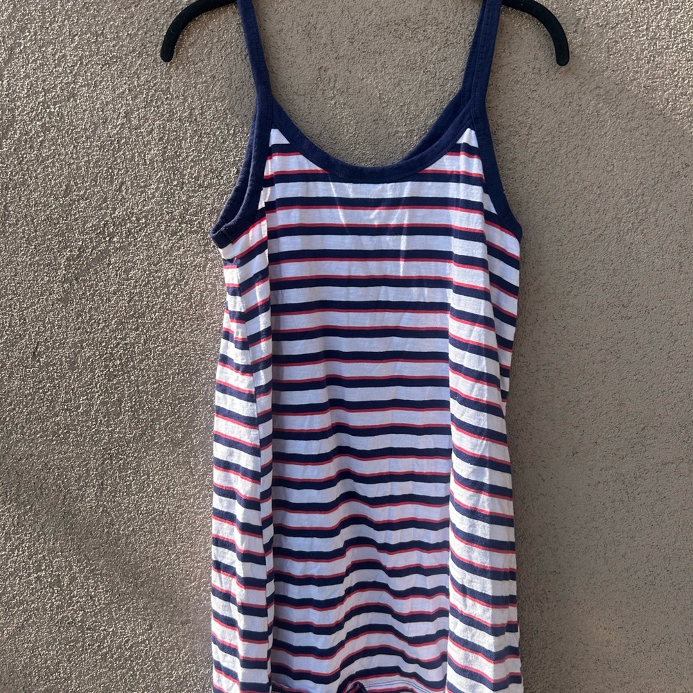 Universal Thread Striped Midi Dress - Blue, Red, White
